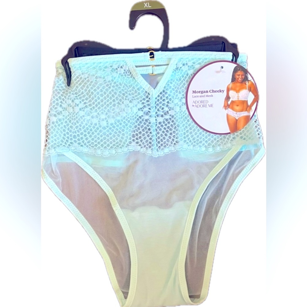 Cheeky Lace and Mesh 2 pack of panties. Adored by Adore Me. NWT. Women’s Size XL